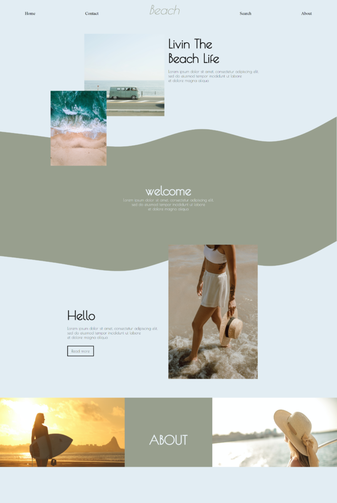 Beach life site design